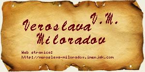 Veroslava Miloradov vizit kartica